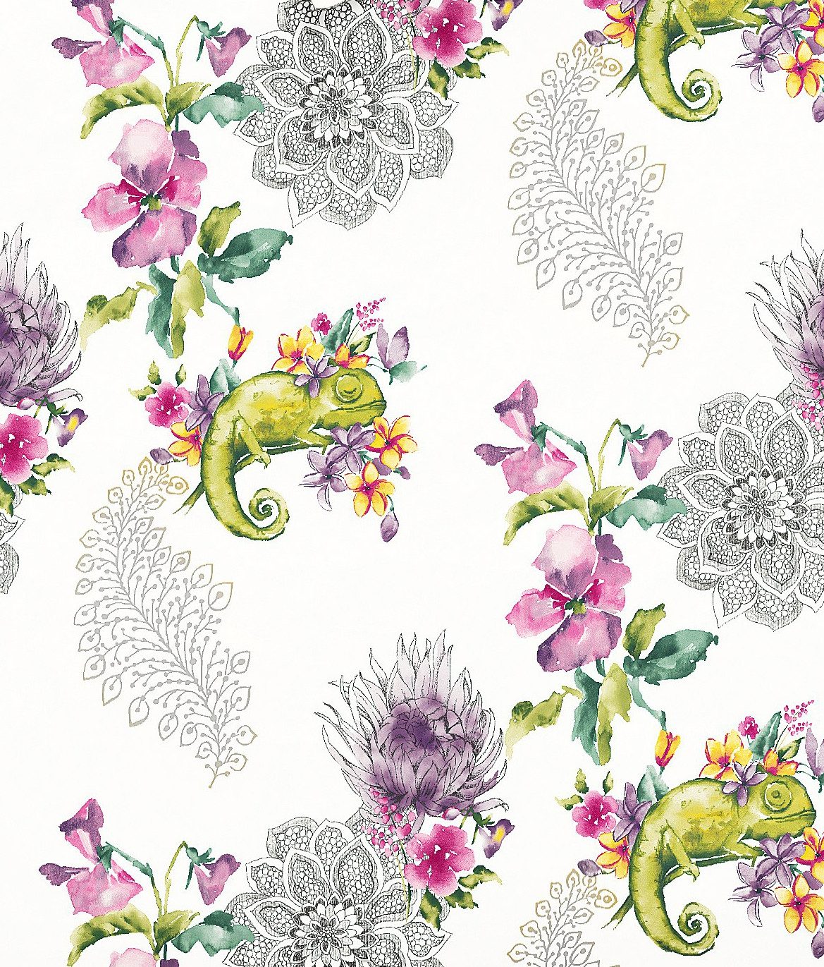 BIERBAUM Bettwäsche Bierbaum Mako Satin Bettwäsche 135x200cm 2 tlg. Blumen Chamäleon Bunt, Satin, 2 teilig, Feiner und weicher Griff, besonders atmungsaktiv