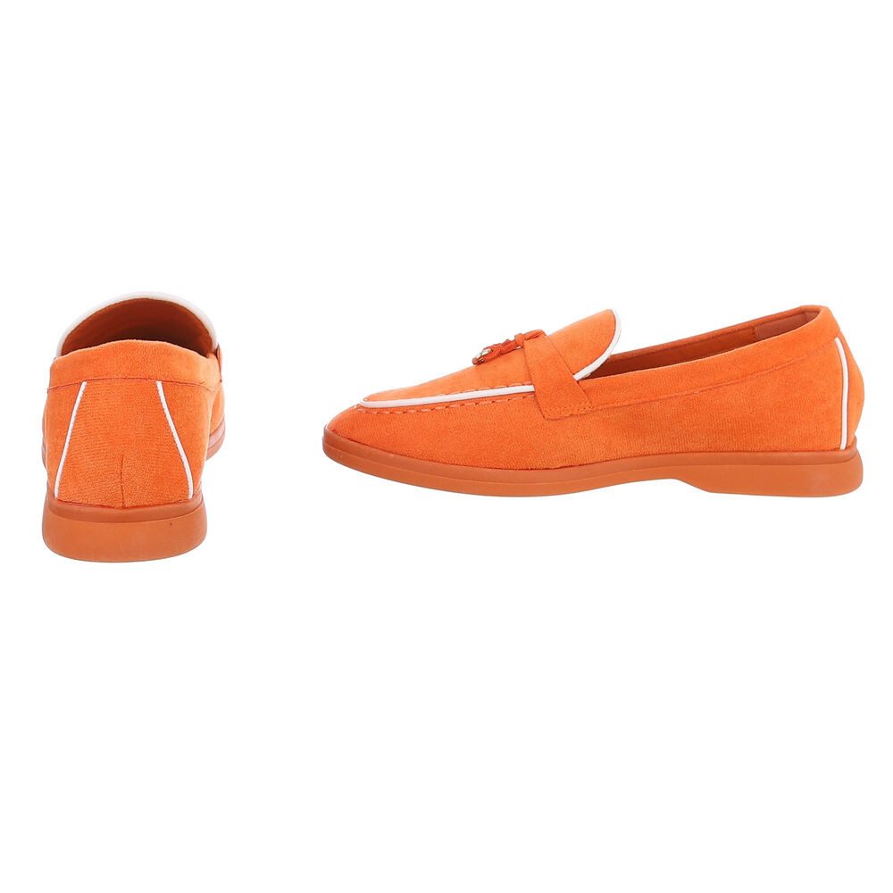Ital-Design Damen Loafers mit komfortablem Design und eleganten Details Slipper (91116775) Blockabsatz Mokassins in Orange – Bild 5 von 5