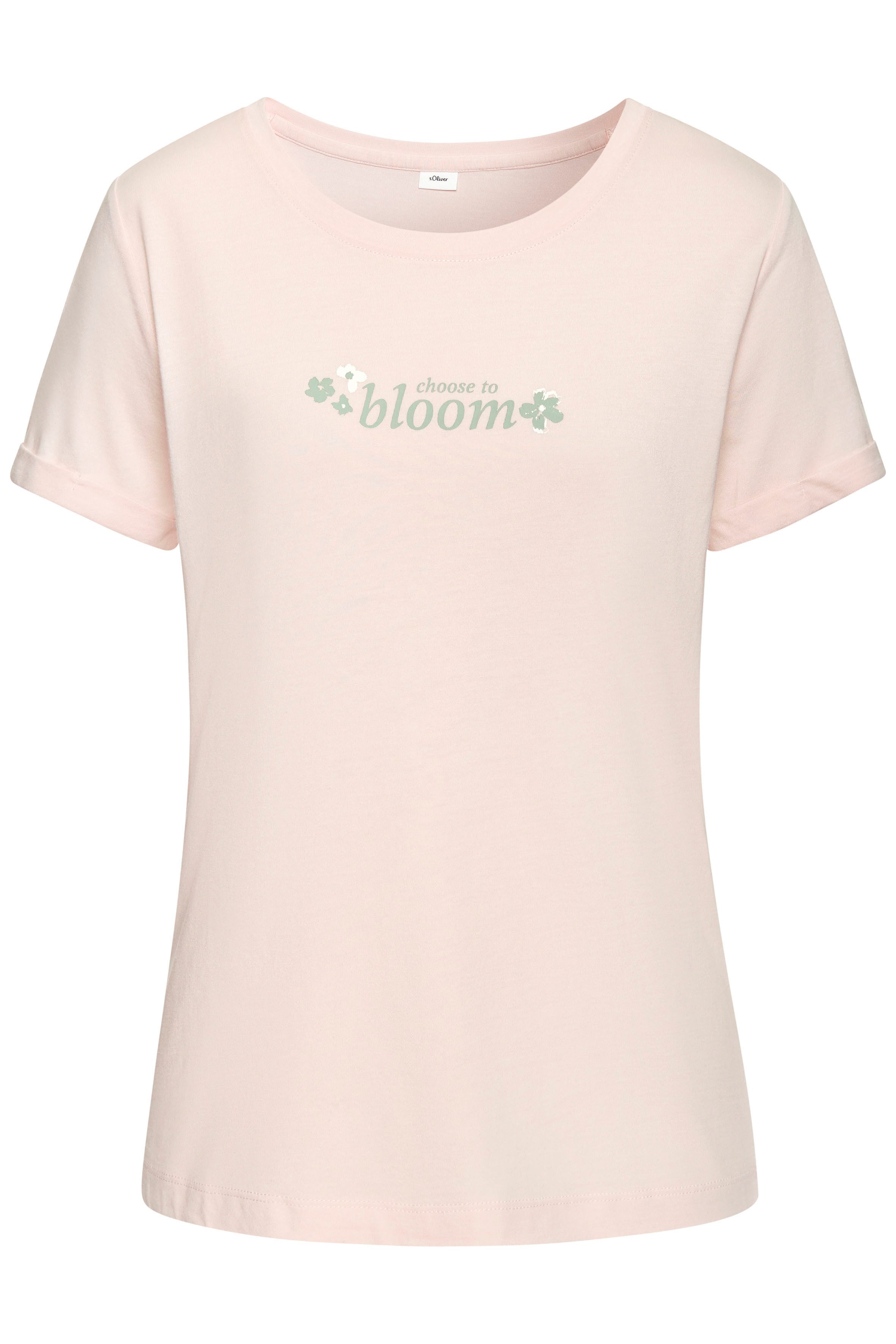 s.Oliver Pyjamaoberteil (1-teilig) mit kleinem Frontprint