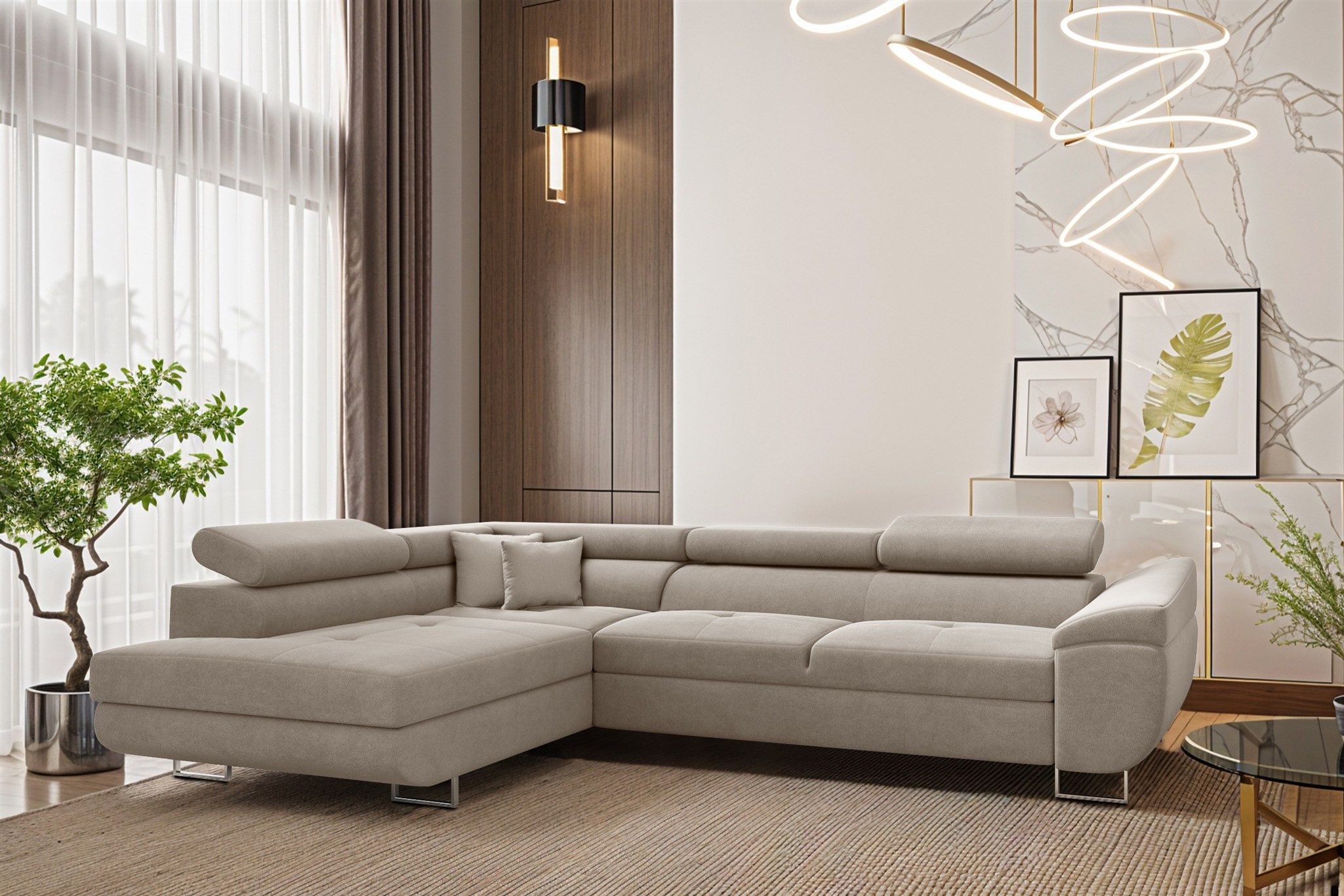 Fun Möbel Ecksofa Schlafsofa Sofa CARMELO günstig online kaufen
