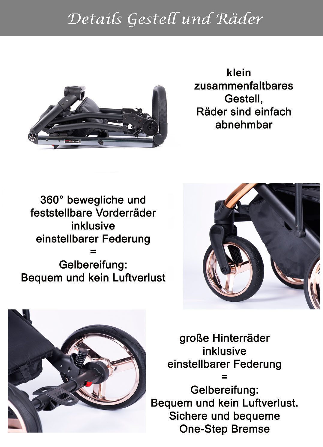 Coletto Kombi-Kinderwagen Dante 2 in 1 inkl. Sportsitz und umfangreichen Zubehör in 12 Designs