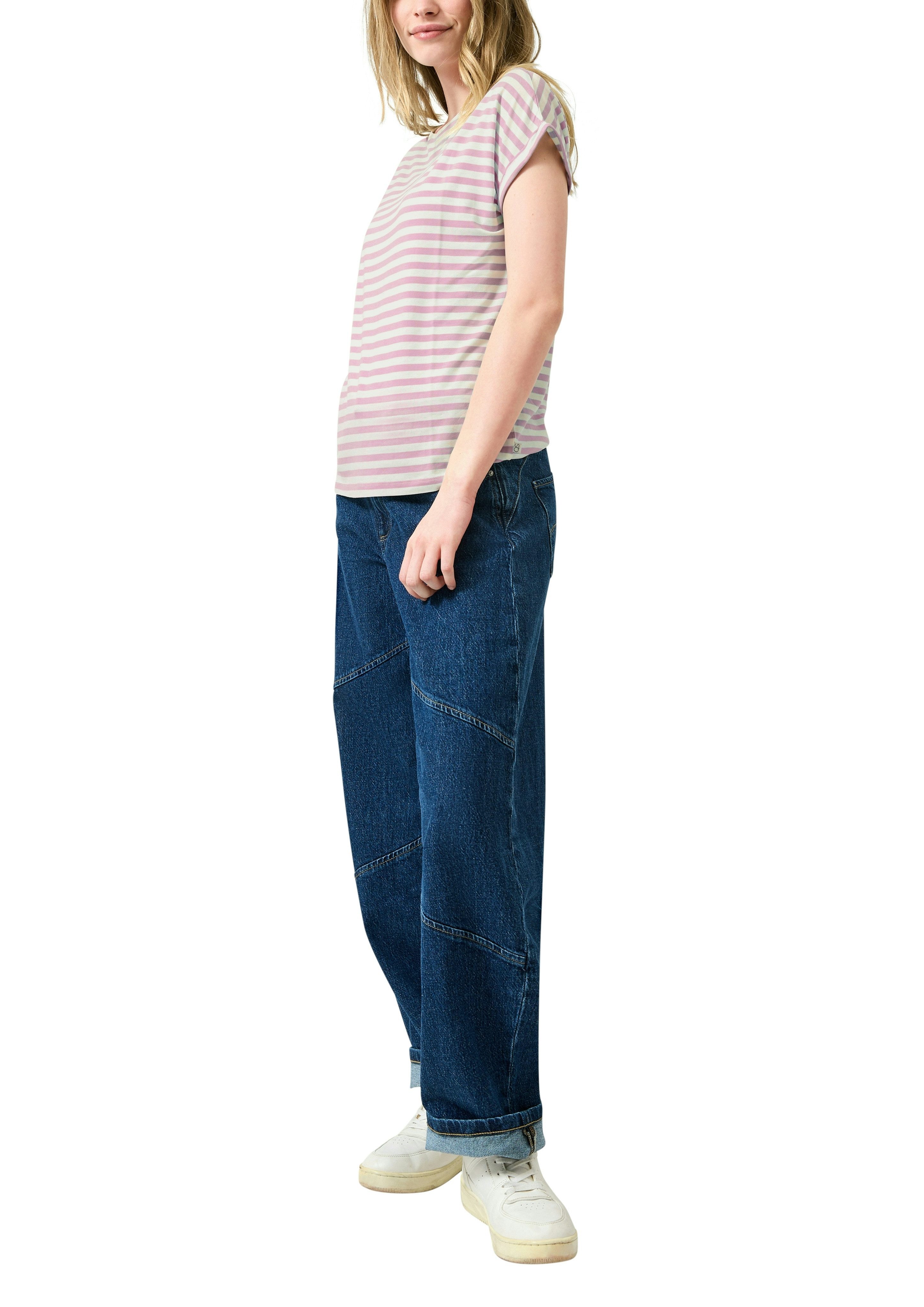 QS Kurzarmshirt im Streifen-Design – Bild 3 von 4