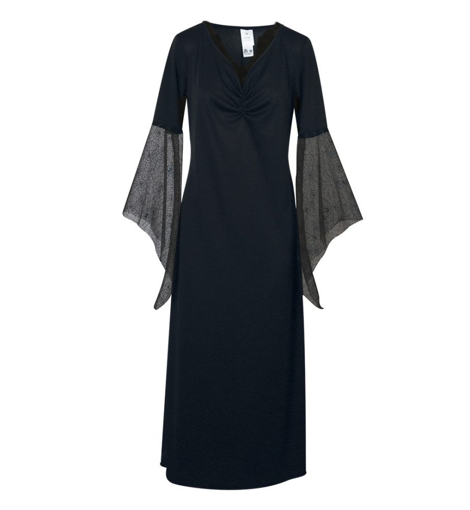 Fries Vampir-Kostüm Vampirin Tizia Kostüm Kleid Schwarz mit Spinnennetz Kar günstig online kaufen