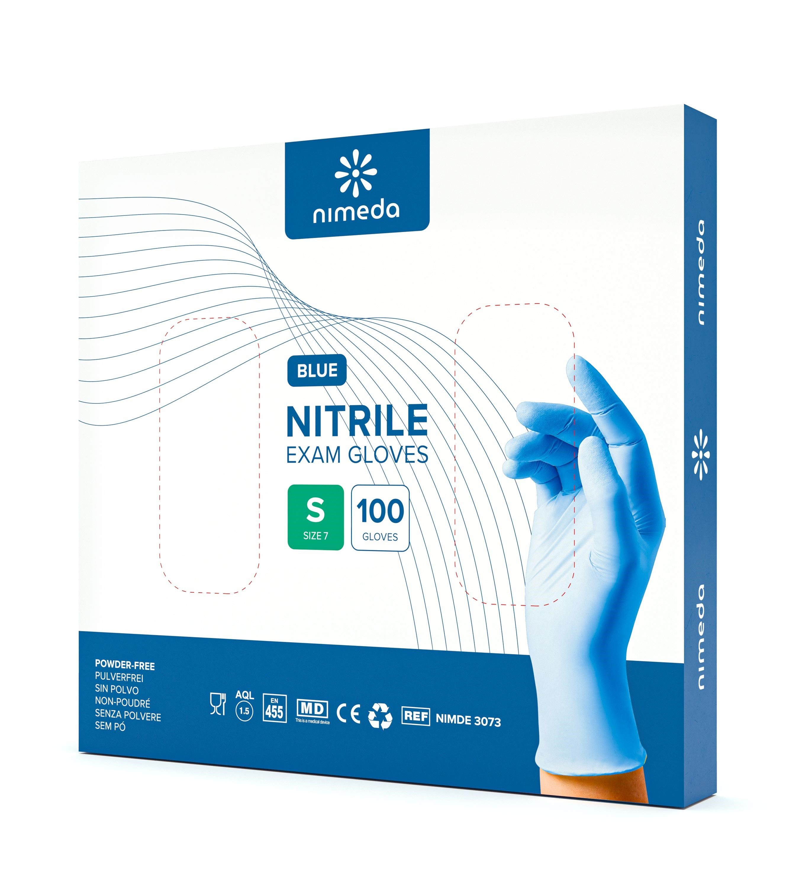 Kemes Одноразовые перчатки Nitrilhandschuhe 100 Stück Einmalhandschuhe Gummihandschuh Latexfrei
