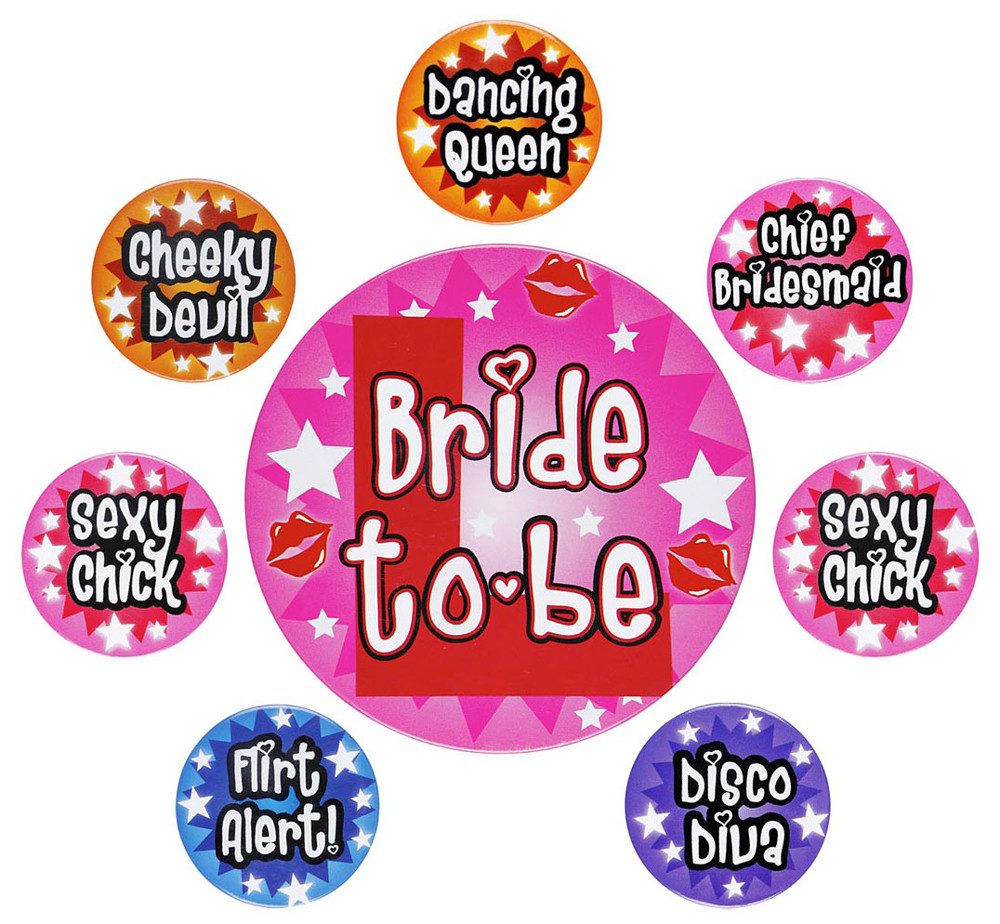 Widmann S.r.l. Brosche JGA Brautparty Accessoires - 'Bride to Be' Button