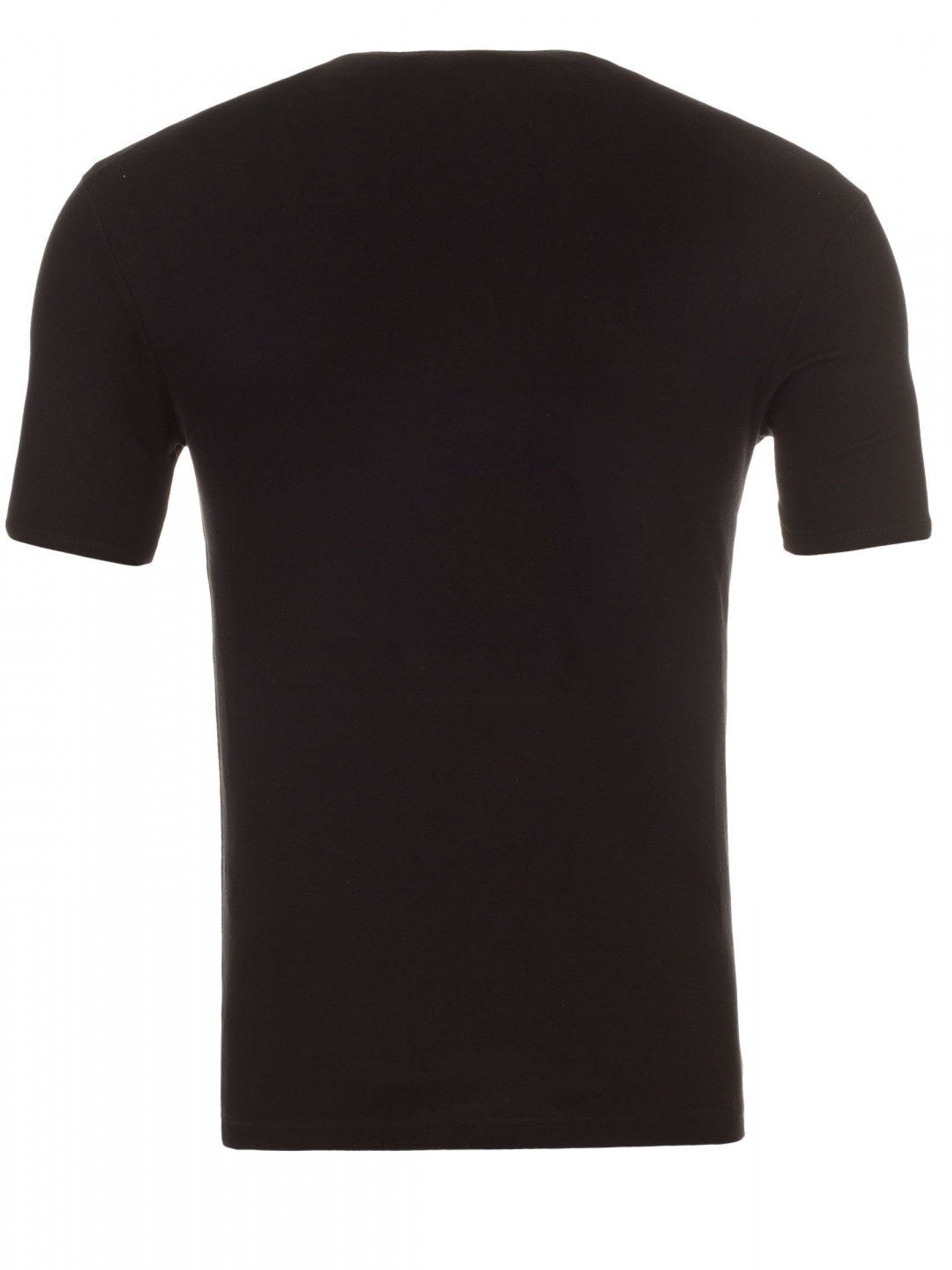 V-Shirt - V-Ausschnitt Tee T-shirt Yazubi Yazubi (3-tlg., black pack bequemes 3er-Pack) Basic Schwarz 1001) mit (3er V-Neck