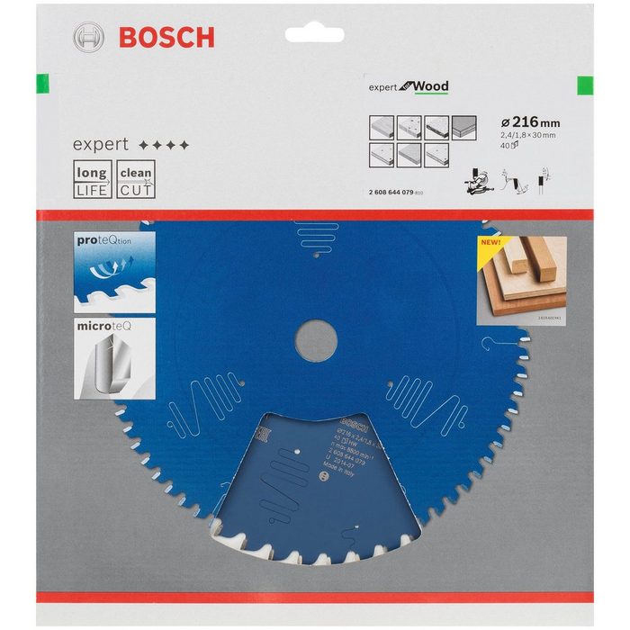 Bosch Professional Kreissägeblatt Kreissägeblatt Expert for Wood 216 x 30 x 2 4 mm 40