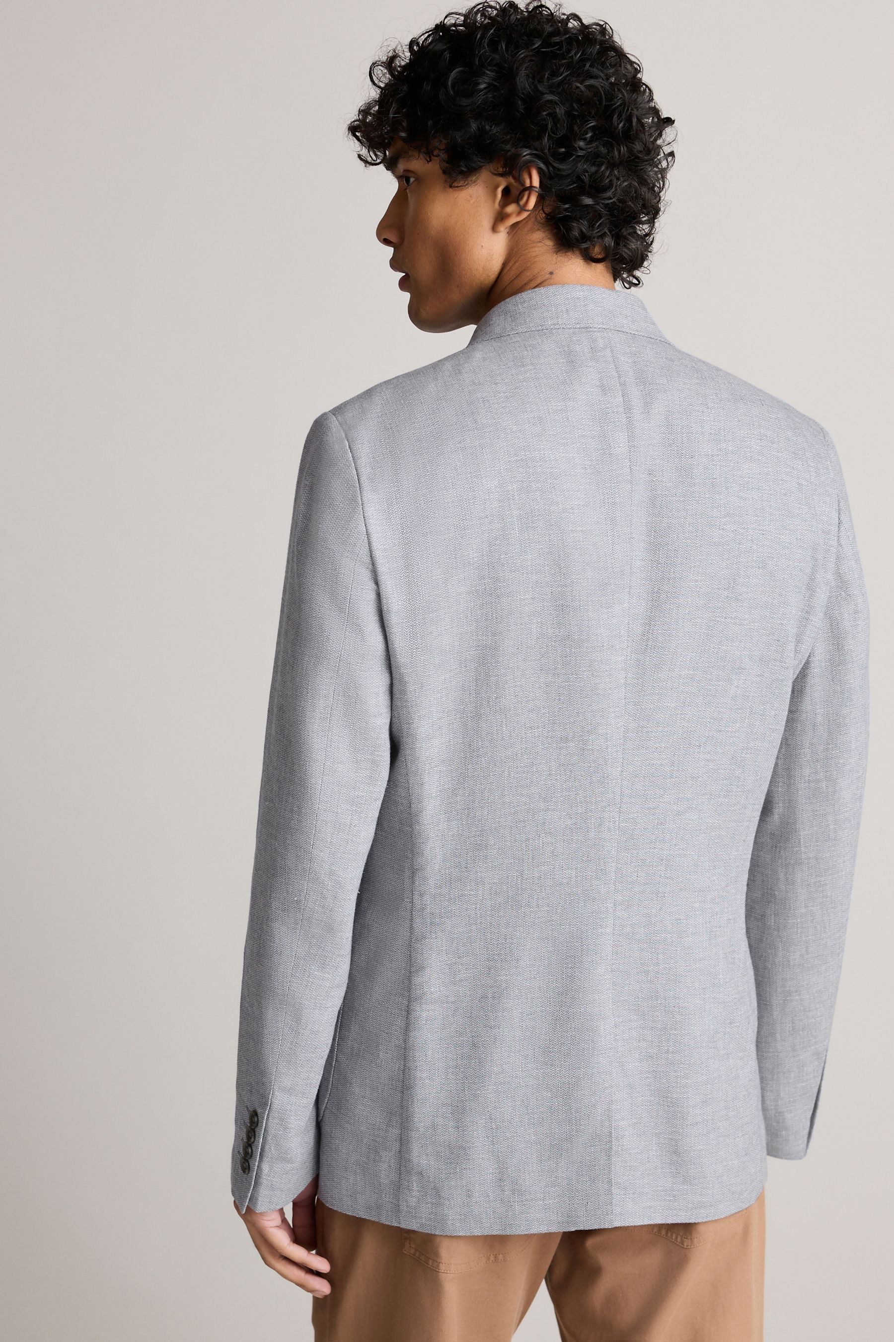 Next Leinensakko Slim Fit Sakko aus strukturiertem Leinengemisch (1-tlg) günstig online kaufen