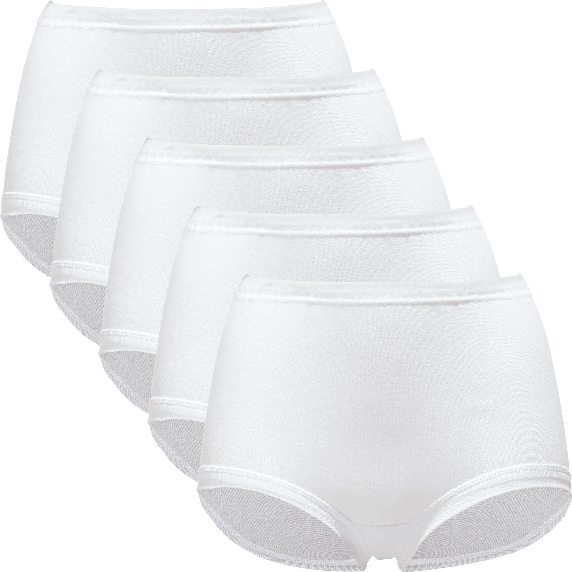 Schöller Slip Damen-Taillenslip 5er-Pack Feinripp Uni