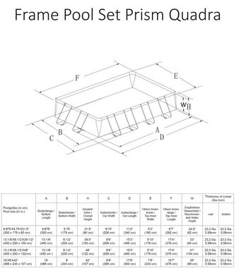 Intex Framepool PrismFrame (Set), BxLxH: 200x400x122 cm