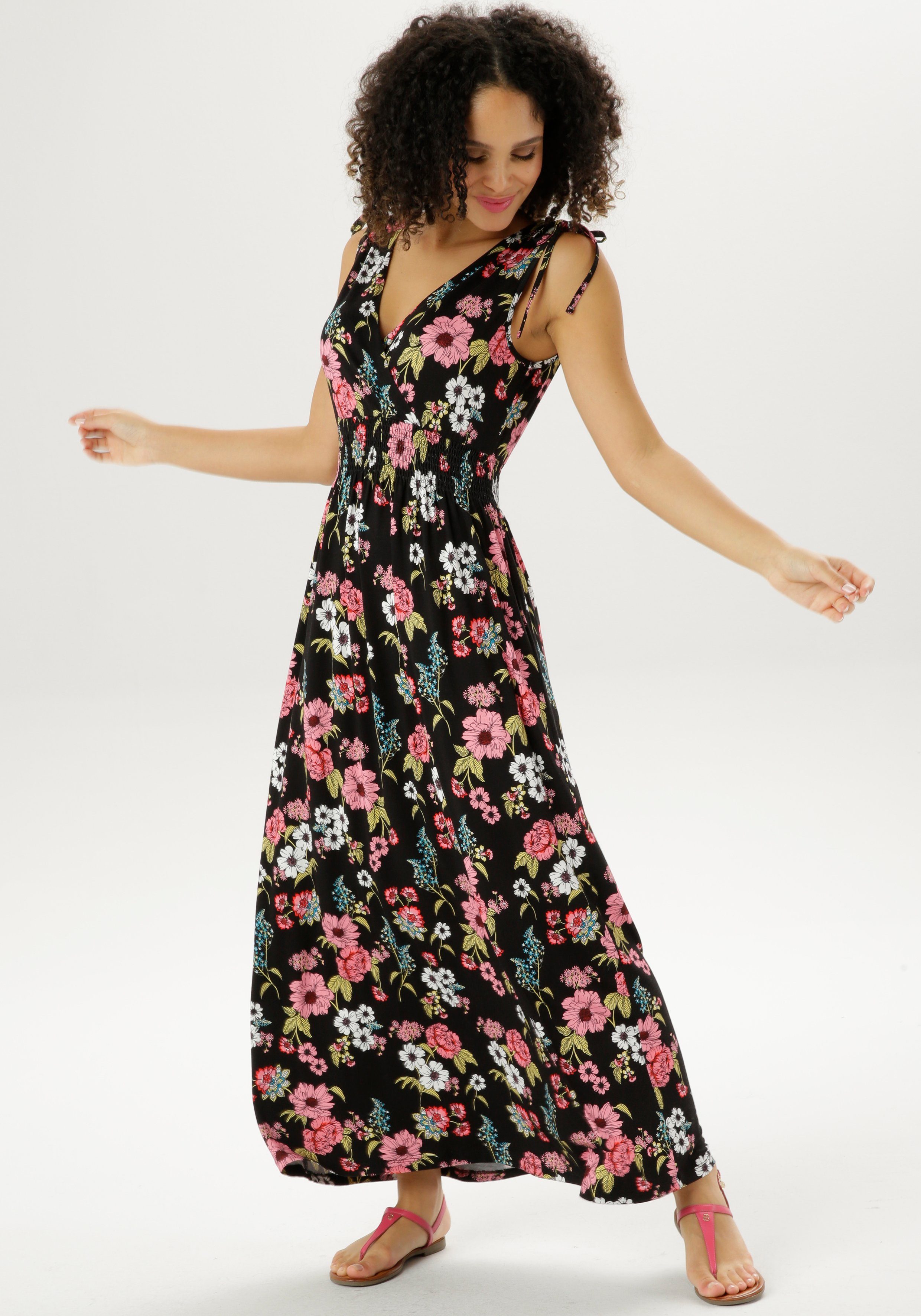 ANISTON SELECTED Sommerkleid mit Trägern zum Raffen mehr