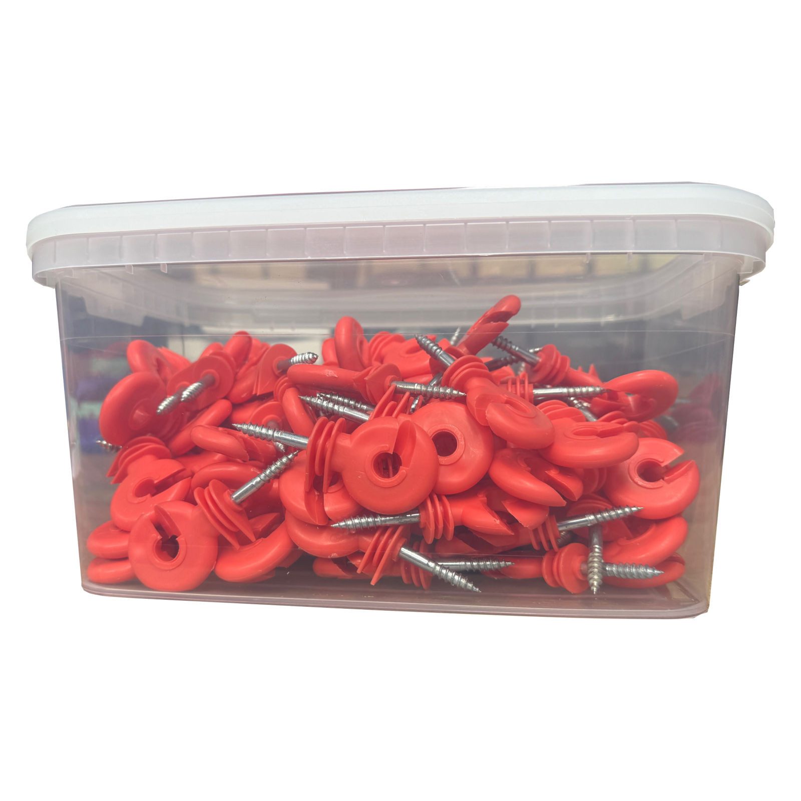 Electra Zaunpfosten Electra Ringisolator H stabil rot, 150 Stück, inkl. Einschraubhilfe...