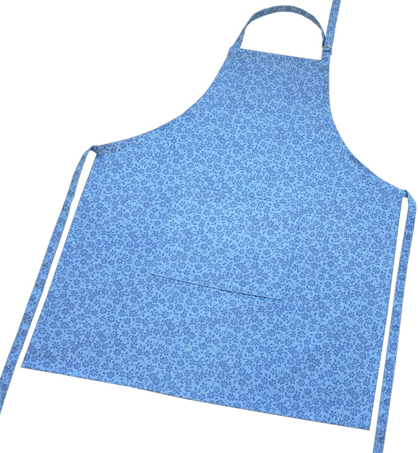 Lashuma Kochschürze Kornblume, (1-tlg., Kochschürze), Damen Schürze blau 80 günstig online kaufen