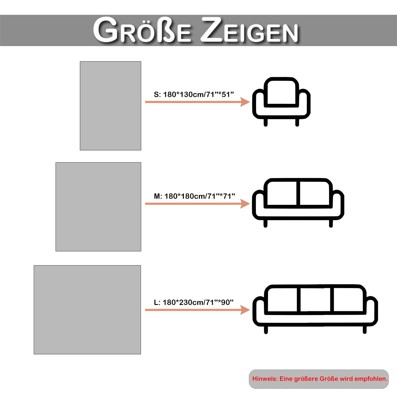 BTTO Sofahusse Gestrickte Sofadecke,Sofabezug,3 Farben Couchschutz,1/2/3 günstig online kaufen