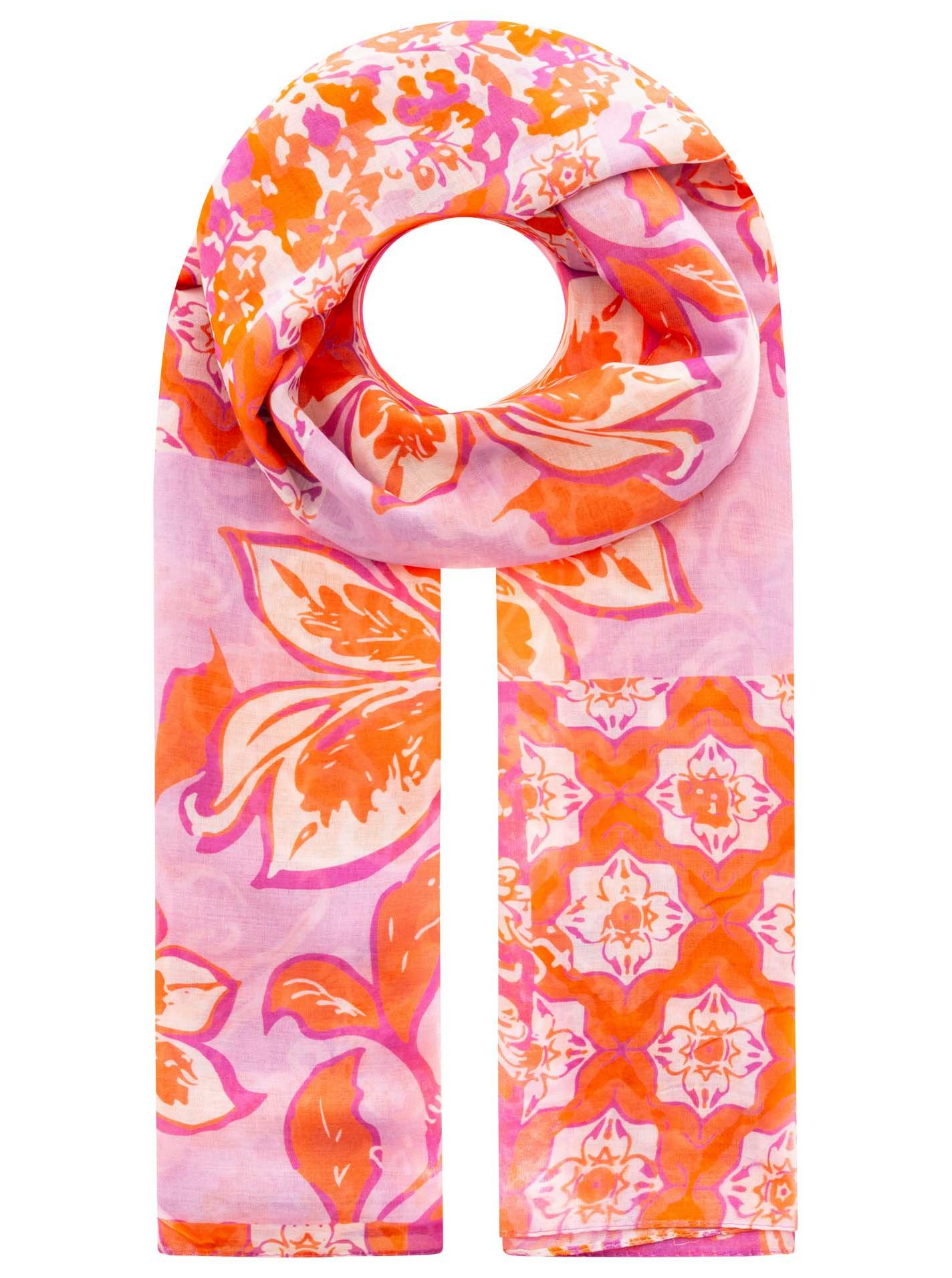 Zwillingsherz Modeschal "Paisley", transparent, aquarell Print, Schriftzug