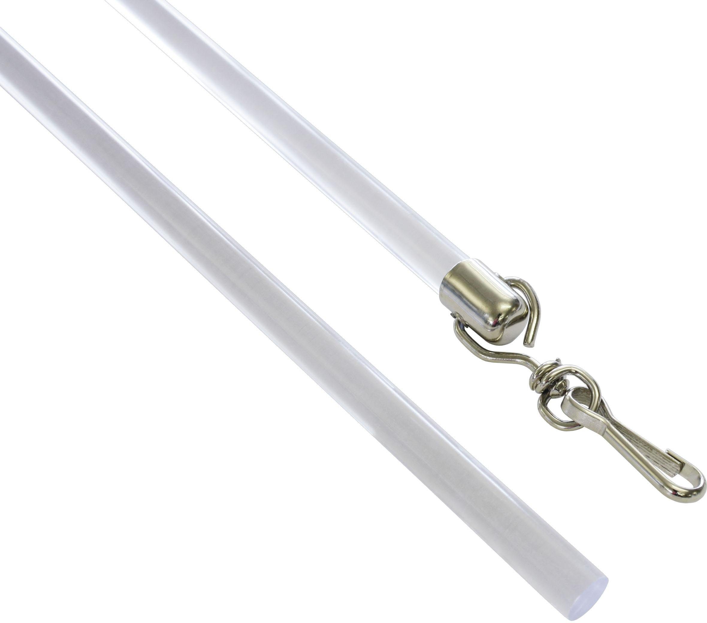 GARDINIA Schleuderstab Kunststoff mit Metallhaken, Vorhangschiene, (Set, 2-St), Serie Flächenvorhang-Technik Atlanta 3-läufig