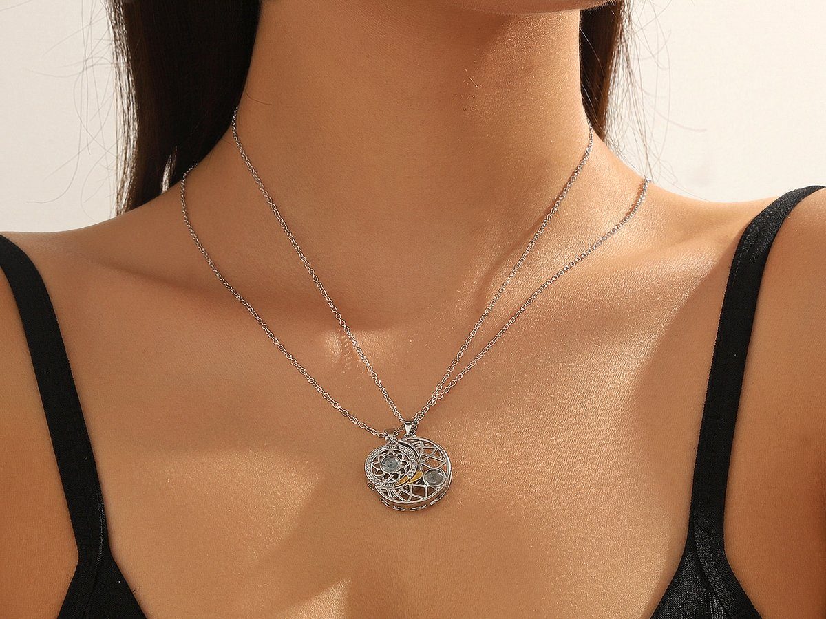 Eyecatcher Edelstahlkette Silberne Halskette mit Zirkonia günstig online kaufen