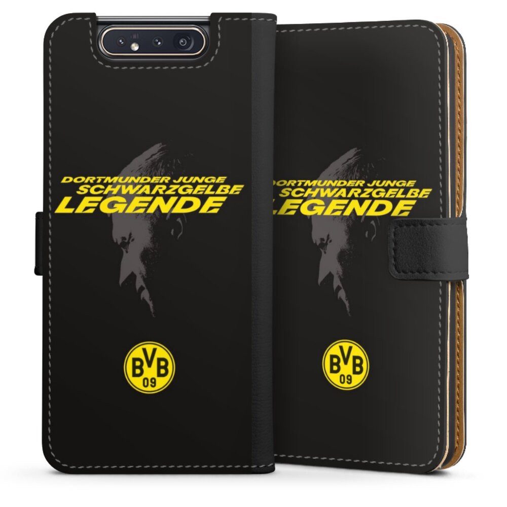 DeinDesign Handyhülle Marco Reus Borussia Dortmund BVB Danke Marco Schwarzgelbe Legende, Samsung Galaxy A80 Hülle Handy Flip Case Wallet Cover