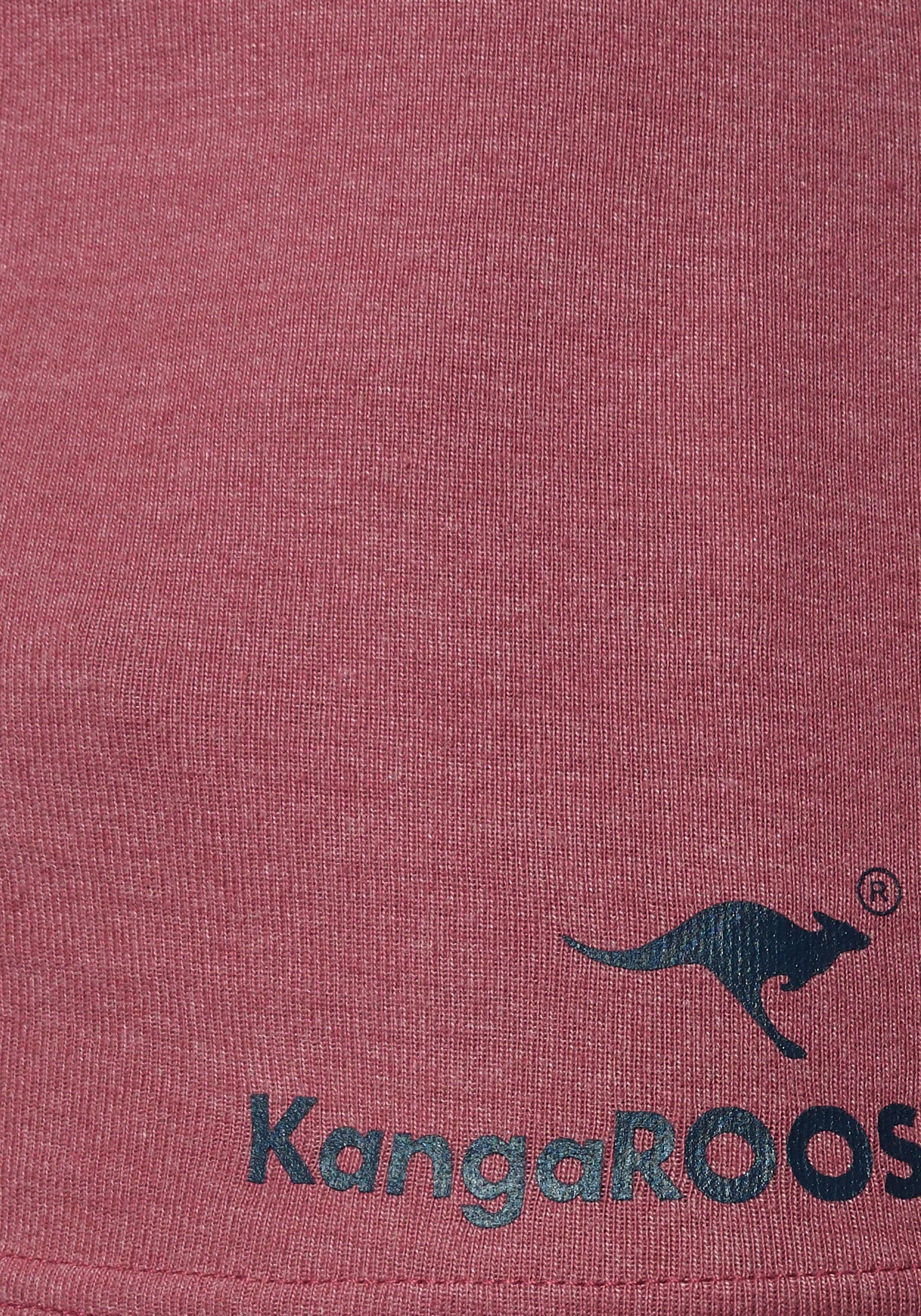 Color vorne KangaROOS Blocking rosa-weinrot-marine mit Longsleeve Details