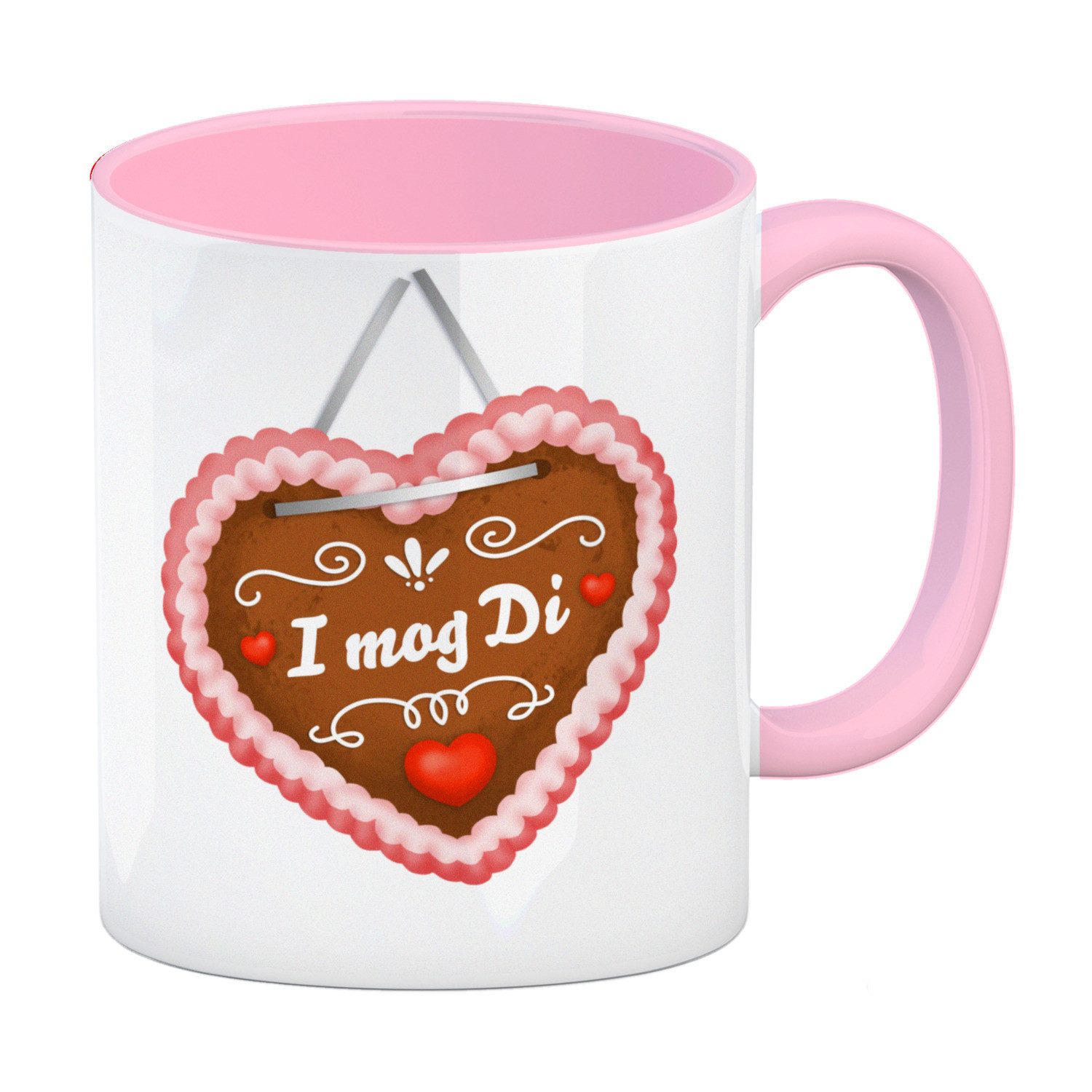 Tasse I mog di Kaffeebecher Rosa mit Lebkuchenherz