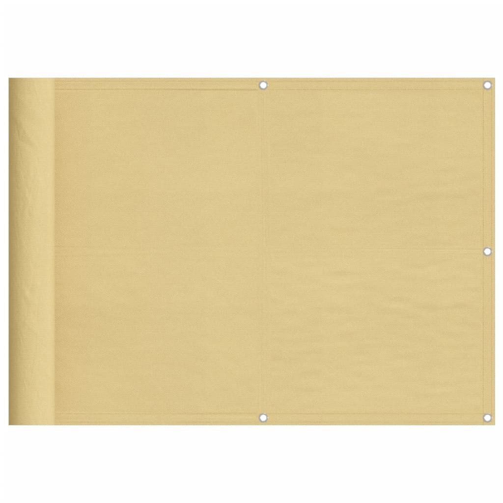 vidaXL Balkonsichtschutz Balkonsichtschutz Sandfarben 75x300 cm 100 % Polyester-Oxford