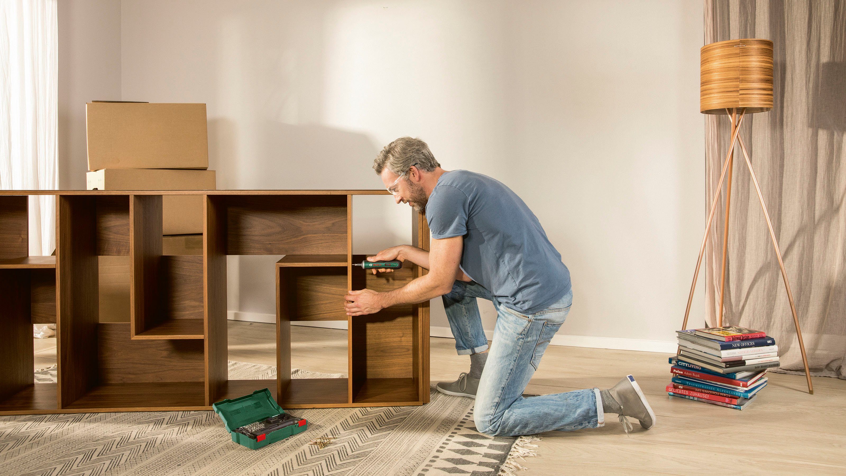 Bosch Home & Garden Akku-Schrauber PushDrive, 360 U/min, mit eingebauten Akku 3,6V/1,5Ah