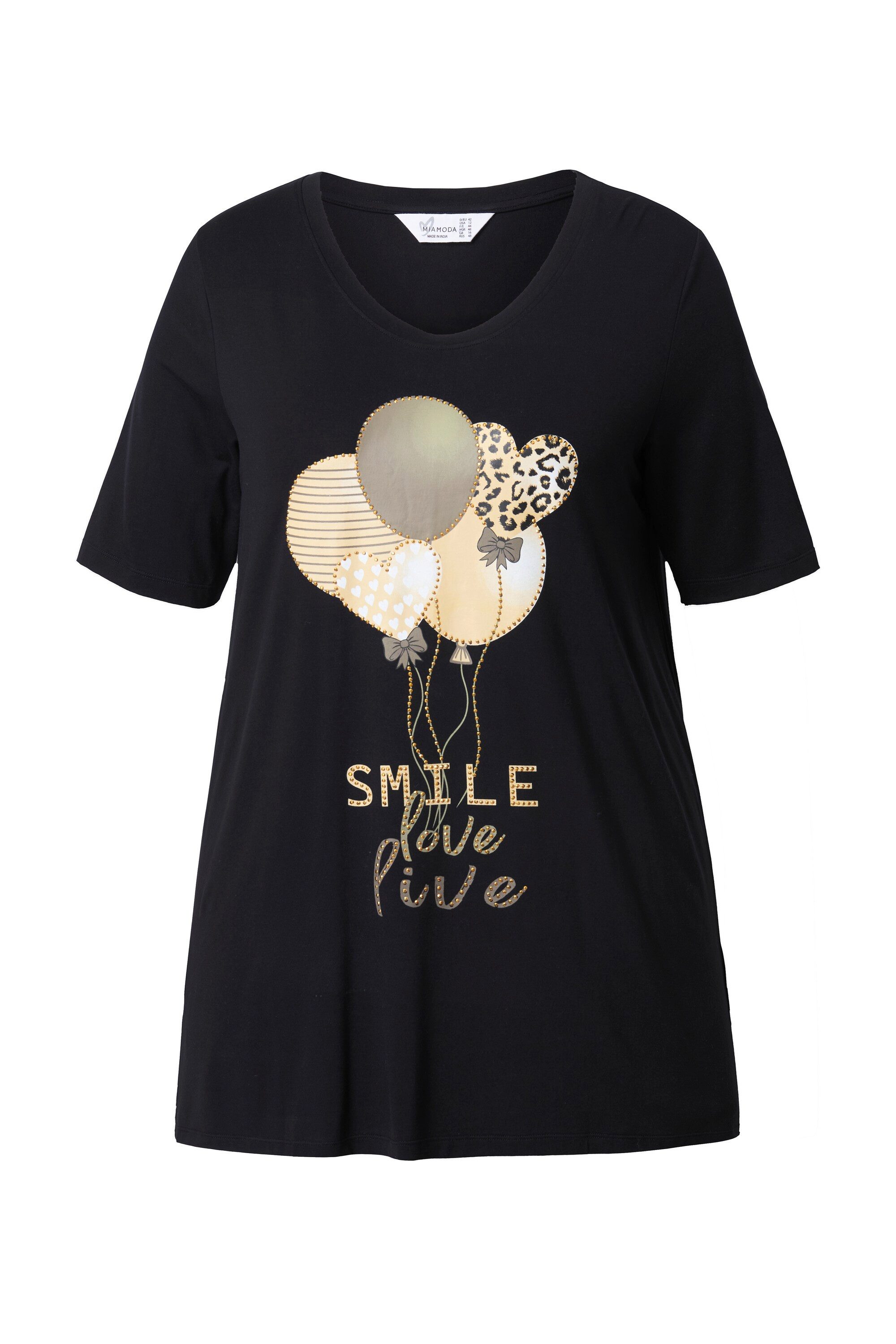 MIAMODA Longshirt T-Shirt A-Linie Luftballon-Motiv günstig online kaufen
