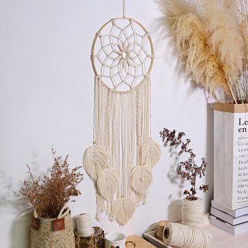 Wandteppich Makramee Traumfänger Gross Boho Dreamcatcher Handgefertigt, Houhence