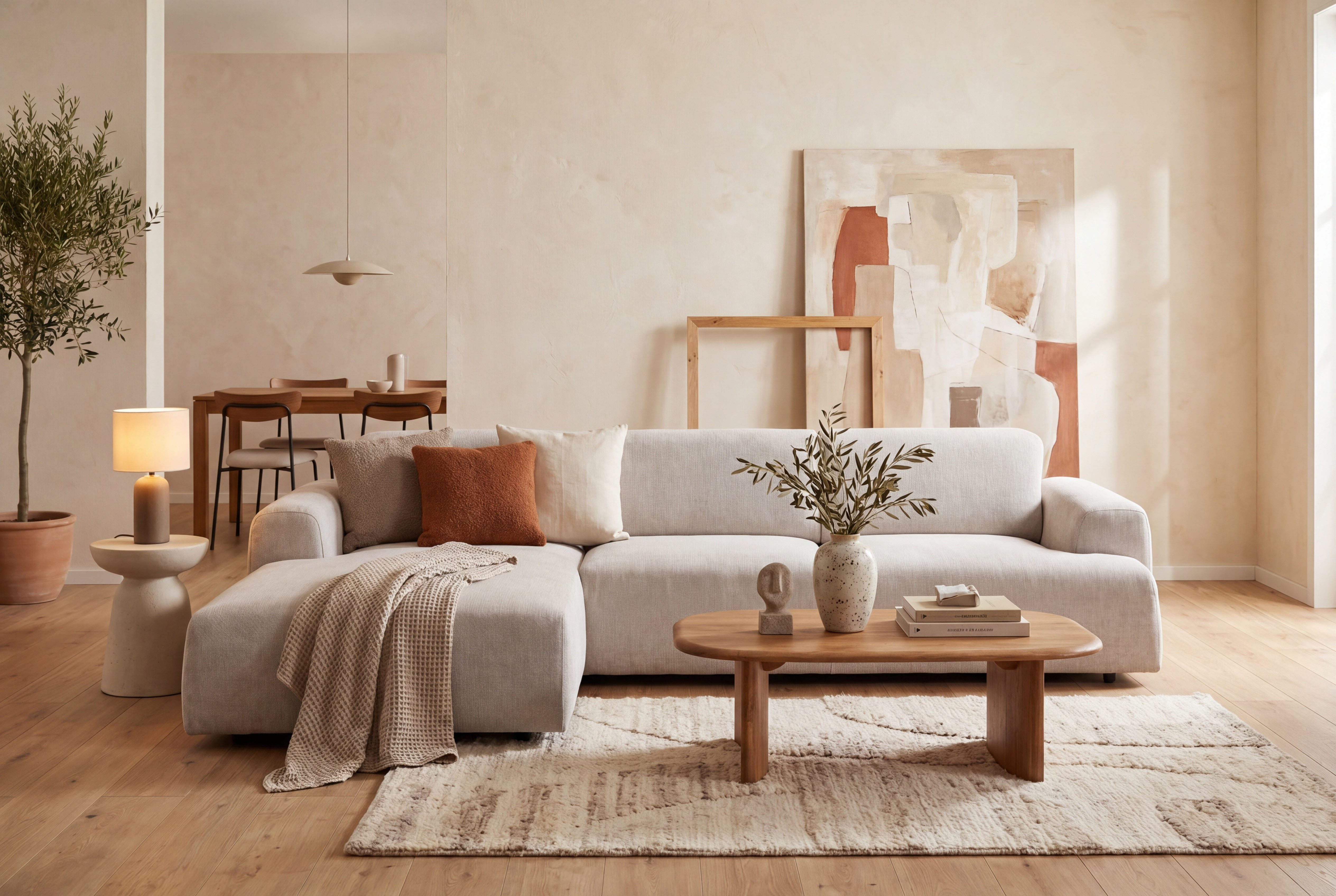 Home affaire Ecksofa Linkka, Breite 301 cm, L-Form, in einem weichen Chenille-Stoff, mit Wellenunterfederung
