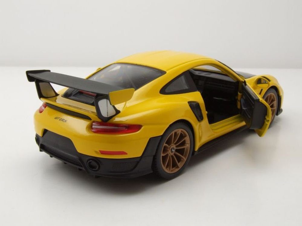 Maisto® Modellauto Porsche 911 GT2 RS gelb schwarz, Maßstab 1:24
