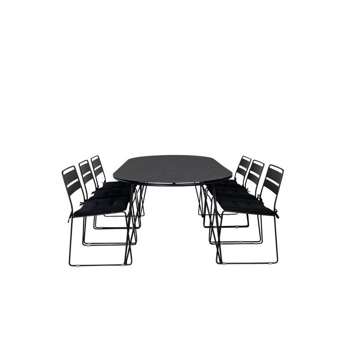 ebuy24 Garten-Essgruppe Viga Gartenset Tisch 100x200cm und 6 Stühle Lina s