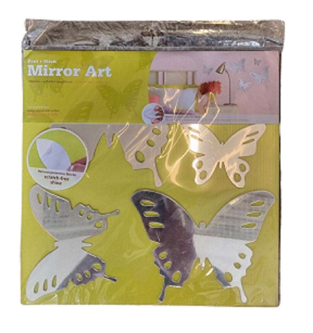 Bellezza Dekospiegel Motivspiegel "Schmetterlinge" zum Ankleben (5 Stück) (1-St) | Dekospiegel