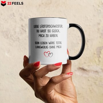 22Feels Tasse Beste Freundin Geschenk BFF Zum Geburtstag Kaffeetasse Freundinnen, Keramik, Made in Germany, Spülmaschinenfest, Zweifarbig