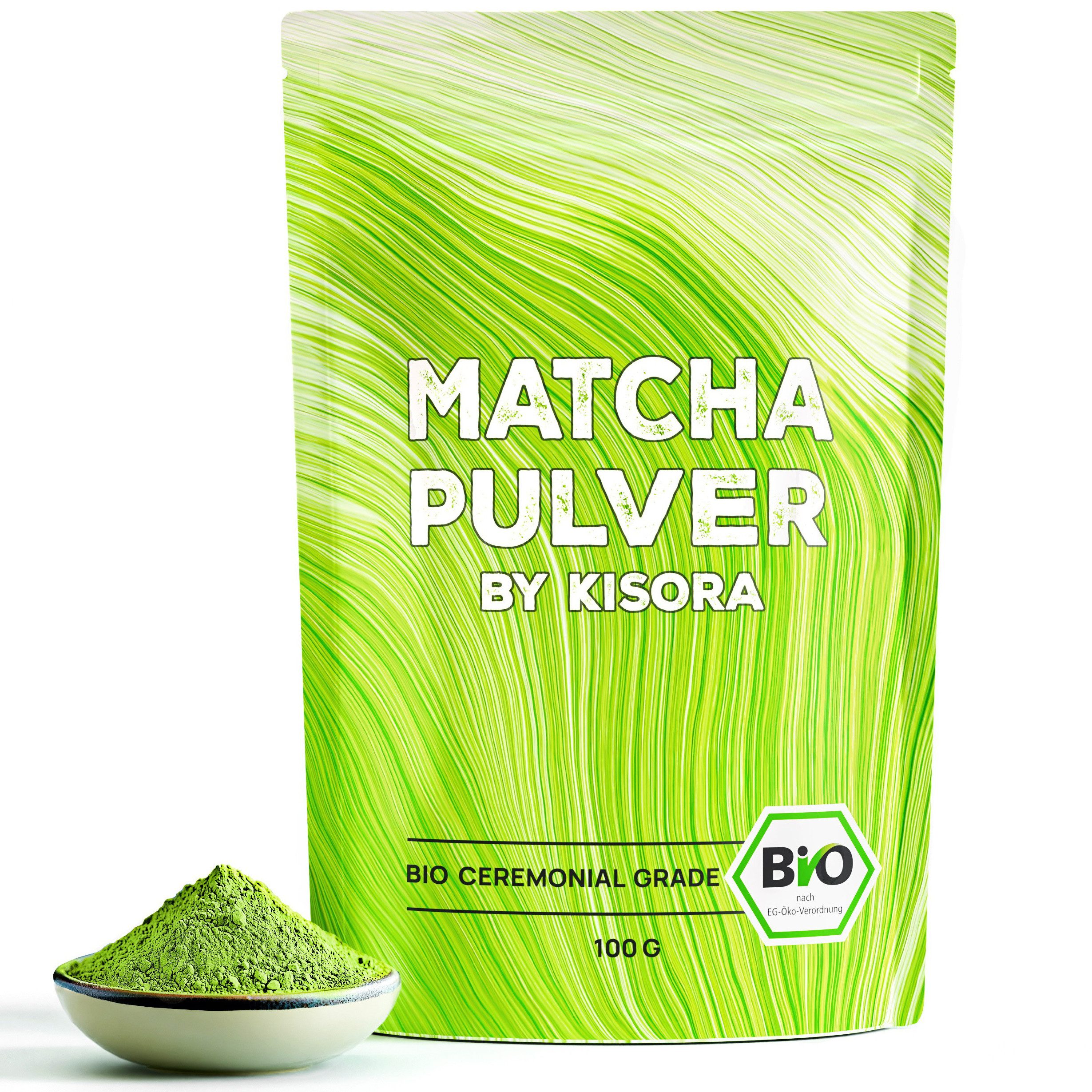 Kemes Tee Matcha Pulver BIO Qualität Ceremonial Grade 100 Gramm Matchapulver, BIO