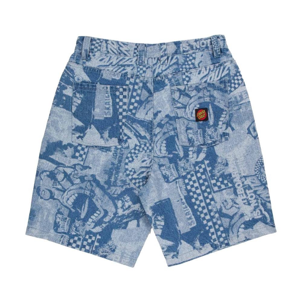 Santa Cruz Jeansshorts Short Santa Cruz Big Shorts Stonewash Collage