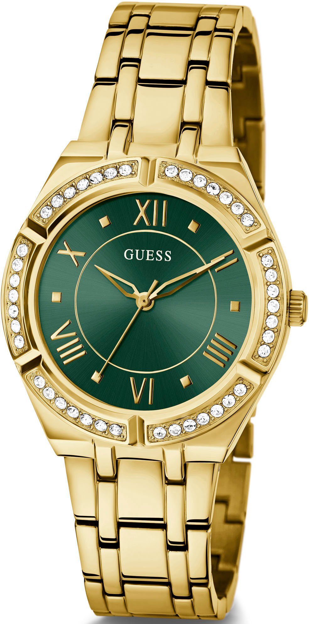 Guess Quarzuhr COSMO GW0033L8, Armbanduhr, Damenuhr, analog, Kristallsteine günstig online kaufen