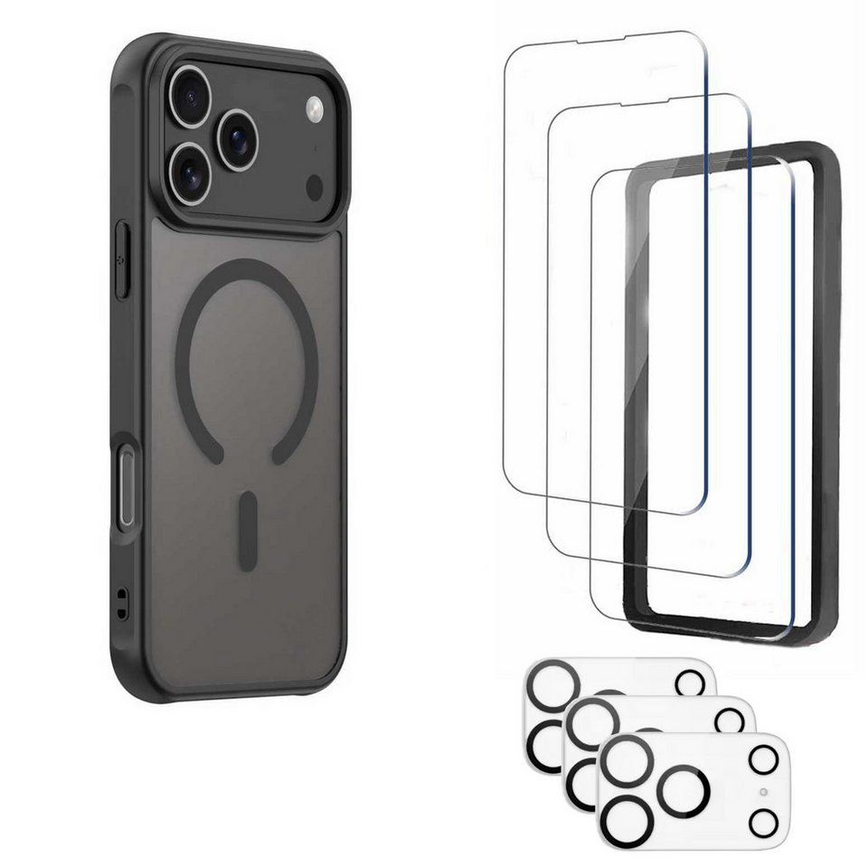 Futurea Smartphone Hülle Phone 17 Hülle Schwarz MagSafe Case Frosted Futurea Smartphone Hülle Phone 17 Hülle Schwarz MagSafe Case Frosted