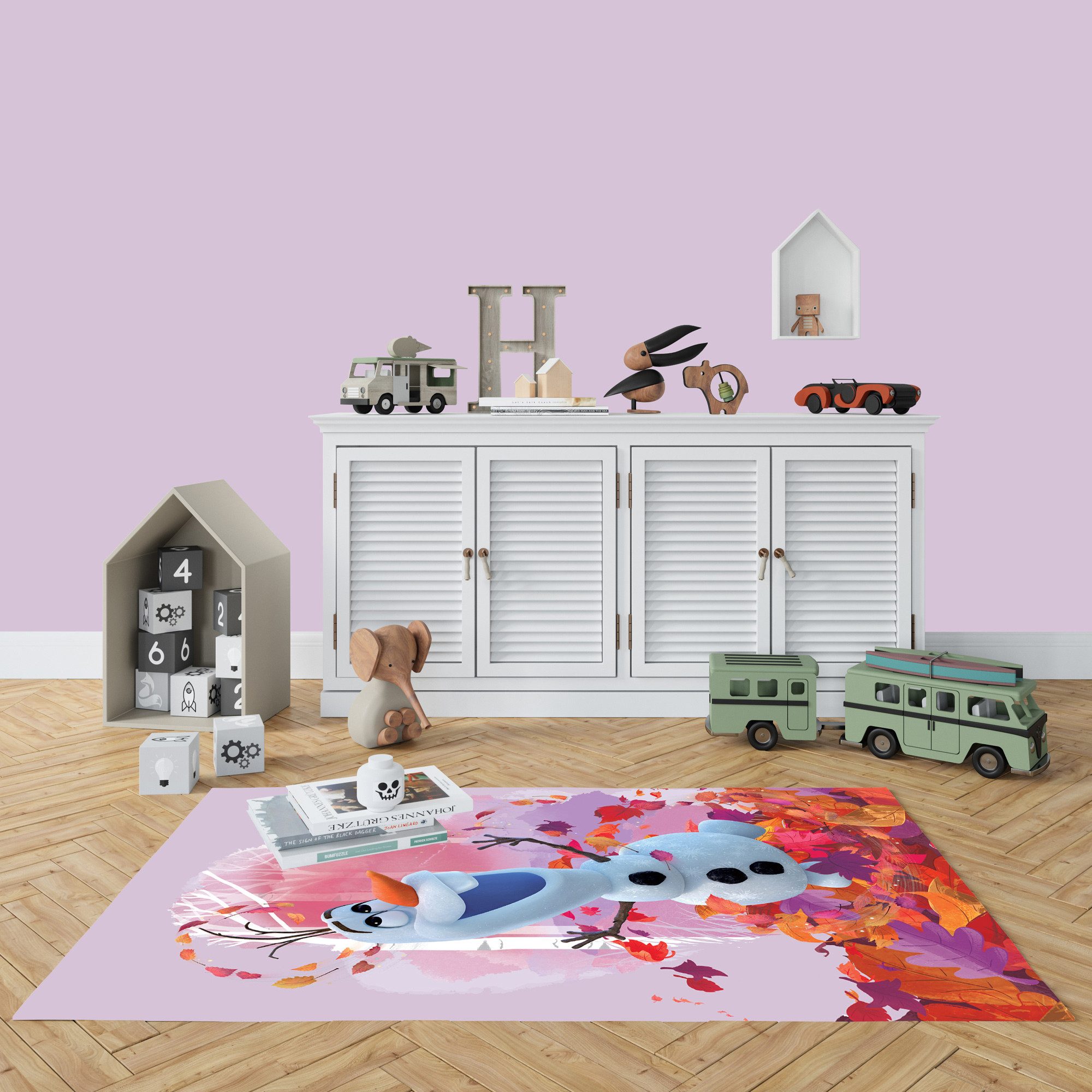 BERONAGE Kinderteppich Frozen Die Eiskönigin Olaf Summer Spiel-Teppich 100x133 cm, rechteckig, Höhe: 10 mm, rutschfest