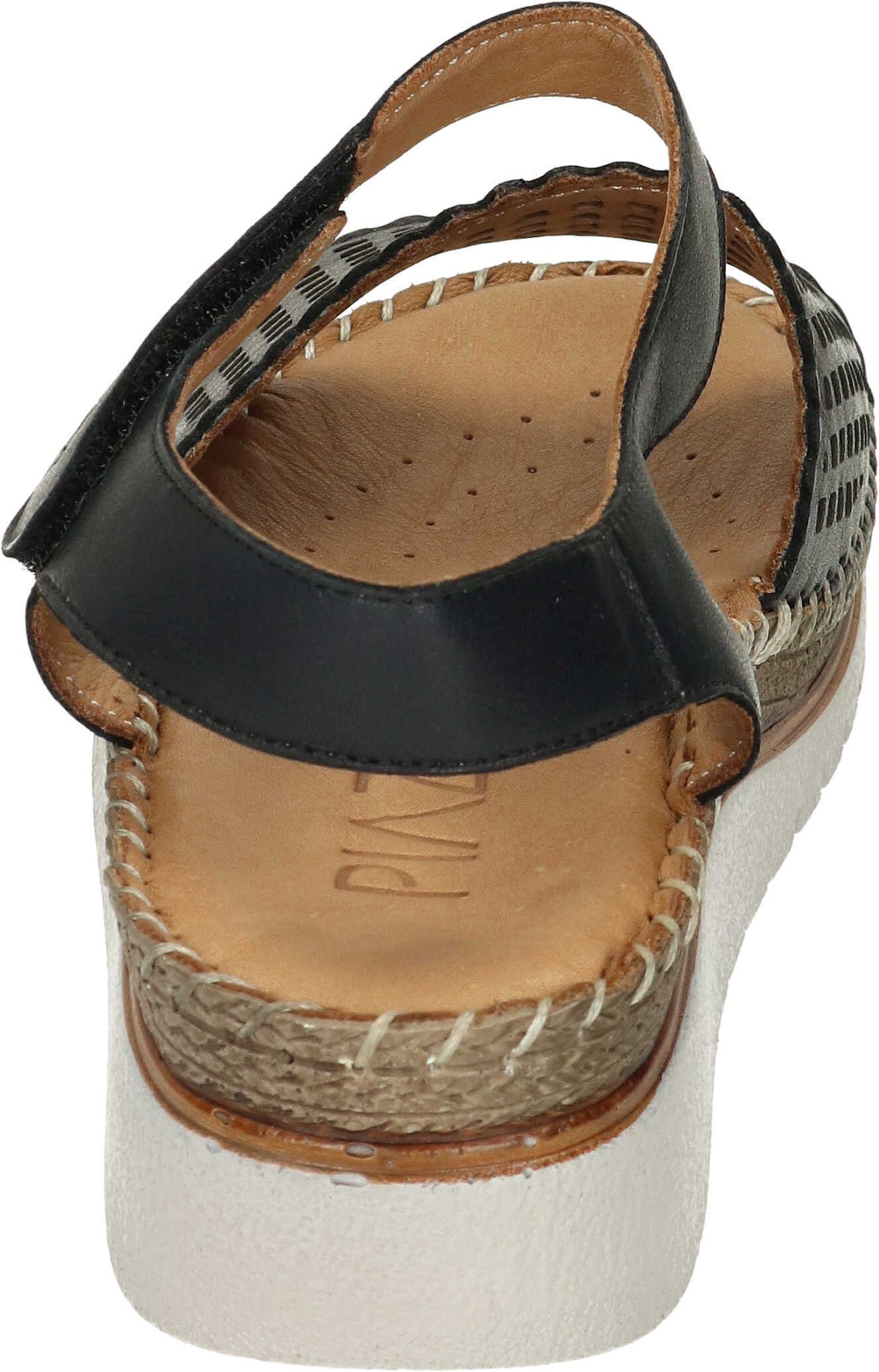Sandalen aus Sandalette Piazza schwarz echtem Leder