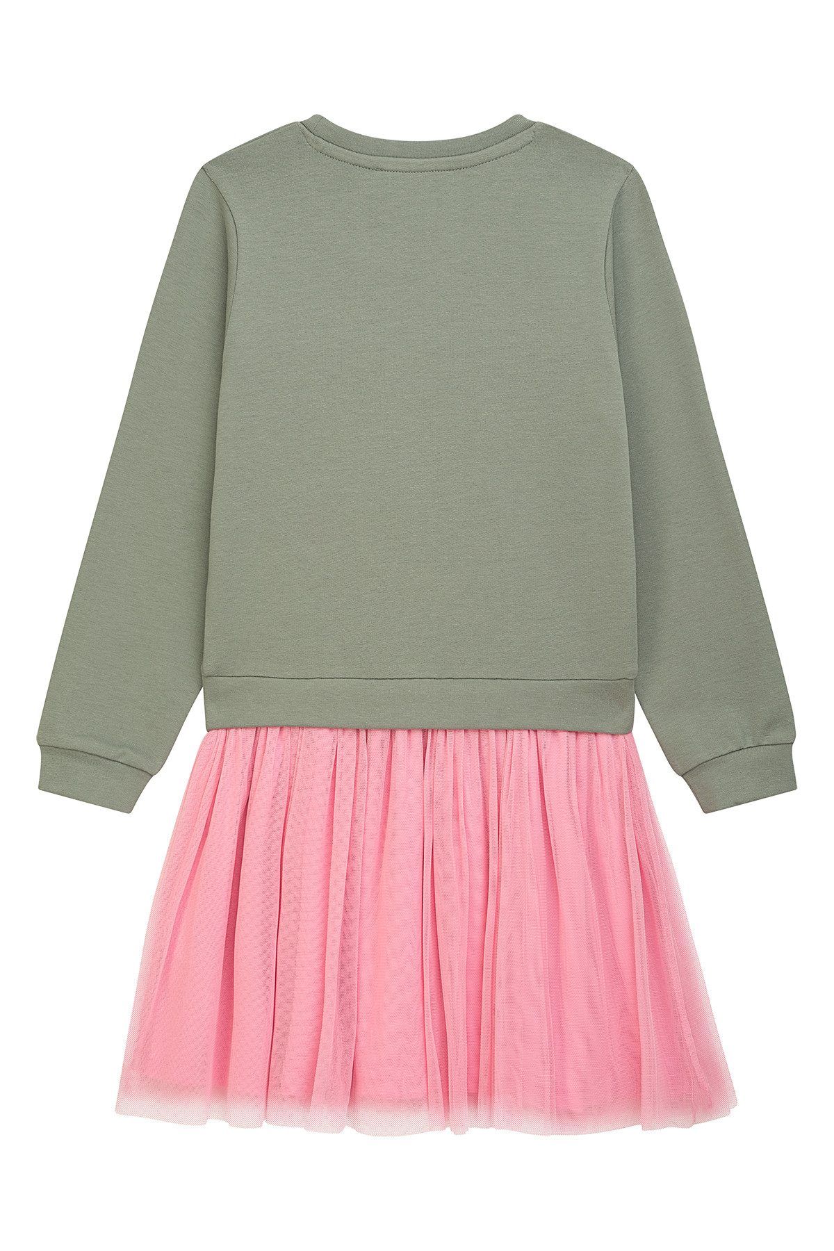 DANAMADE Sweatkleid DERLE (1-tlg) Mädchenkleid DERLE in Salbei und Rosa – Bild 2 von 3