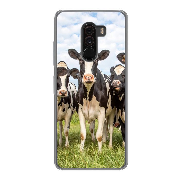 MuchoWow Handyhülle Kühe - Weide - Tiere - Natur - Gras Phone Case Handyhülle Xiaomi Pocophone F1 Silikon Schutzhülle