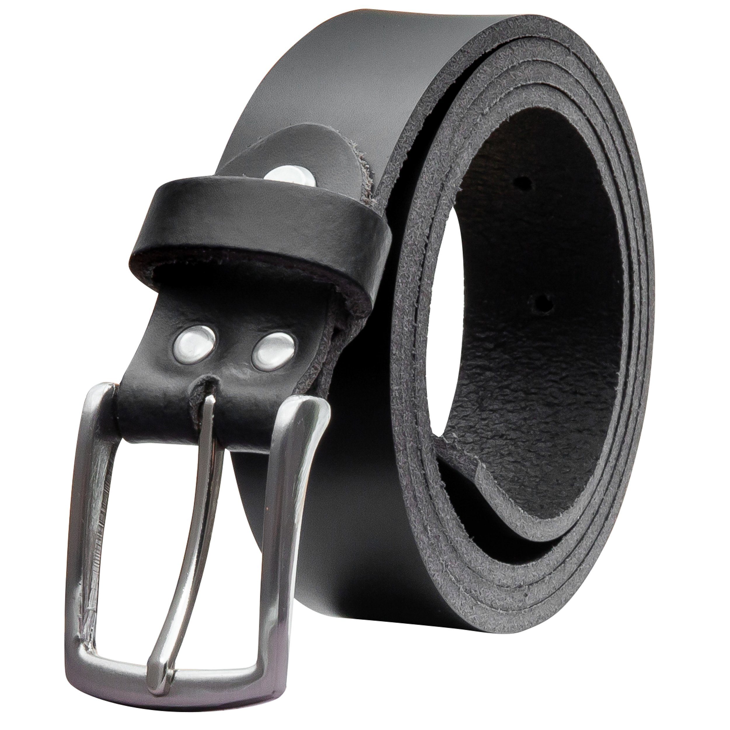 Ledergürtel OM311-PL-Schwarz