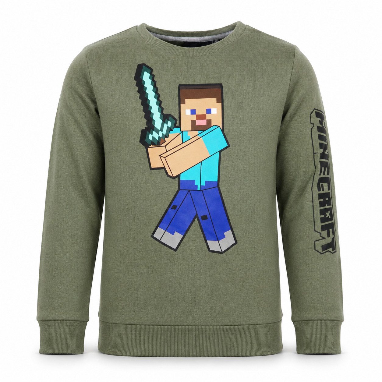 Minecraft Sweater Minecraft Gamer Steve Kinder Jungen Pulli Pullover Gr. 128 bis 152