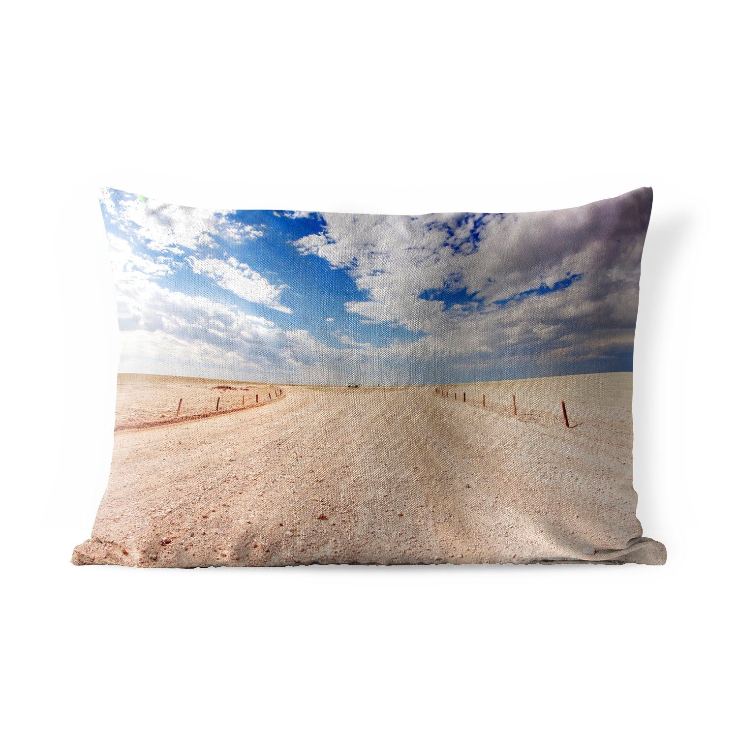 MuchoWow Dekokissen Blick Outdoor-Dekorationskissen, im auf Etosha-Salzpfanne Polyester, Etosha-Nationalpark, Dekokissenbezug, die Kissenhülle