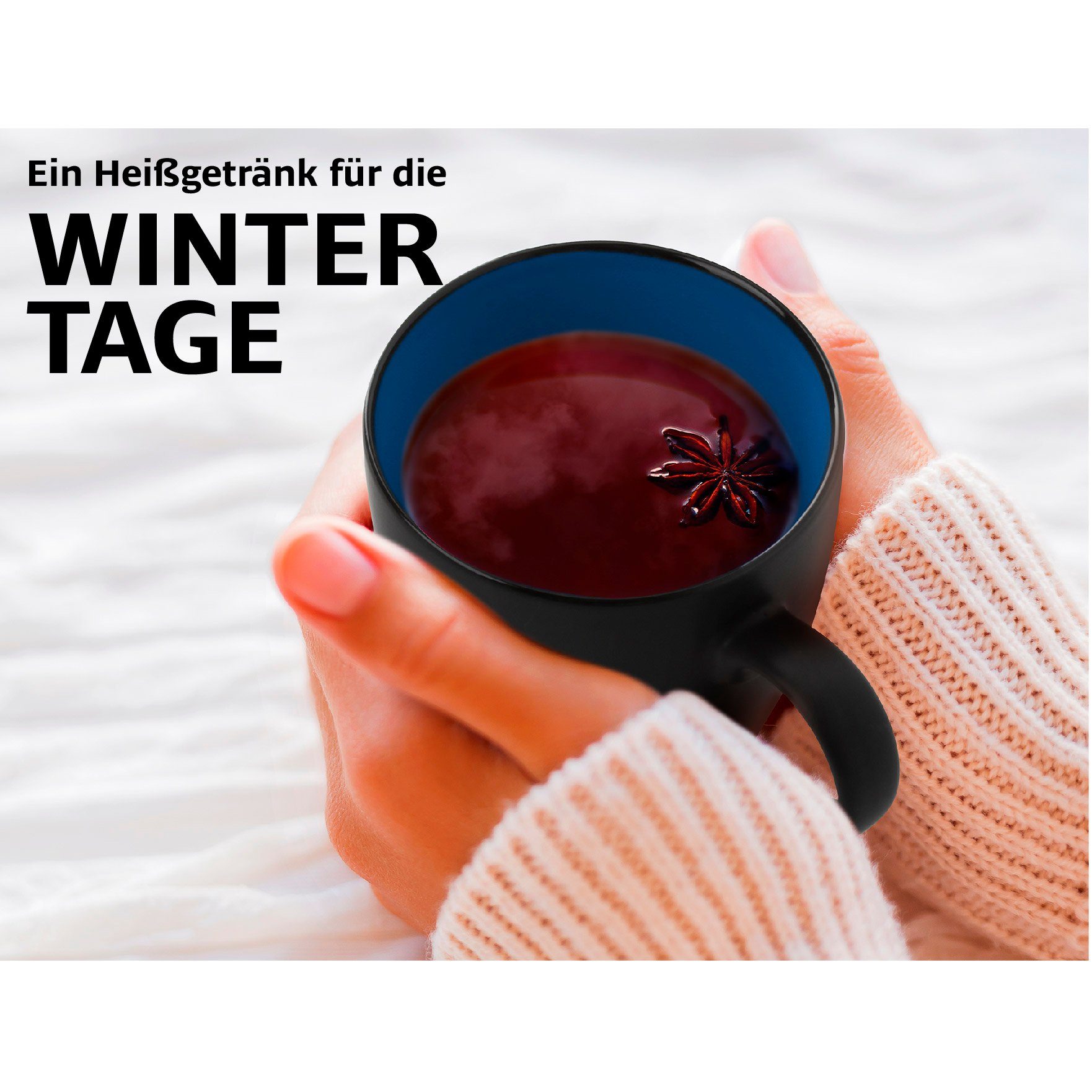 MiaMio Tasse MIAMIO - 6 x 350 ml Kaffeetassen Set Außen Schwarz Innen Farbig – Bild 5 von 5