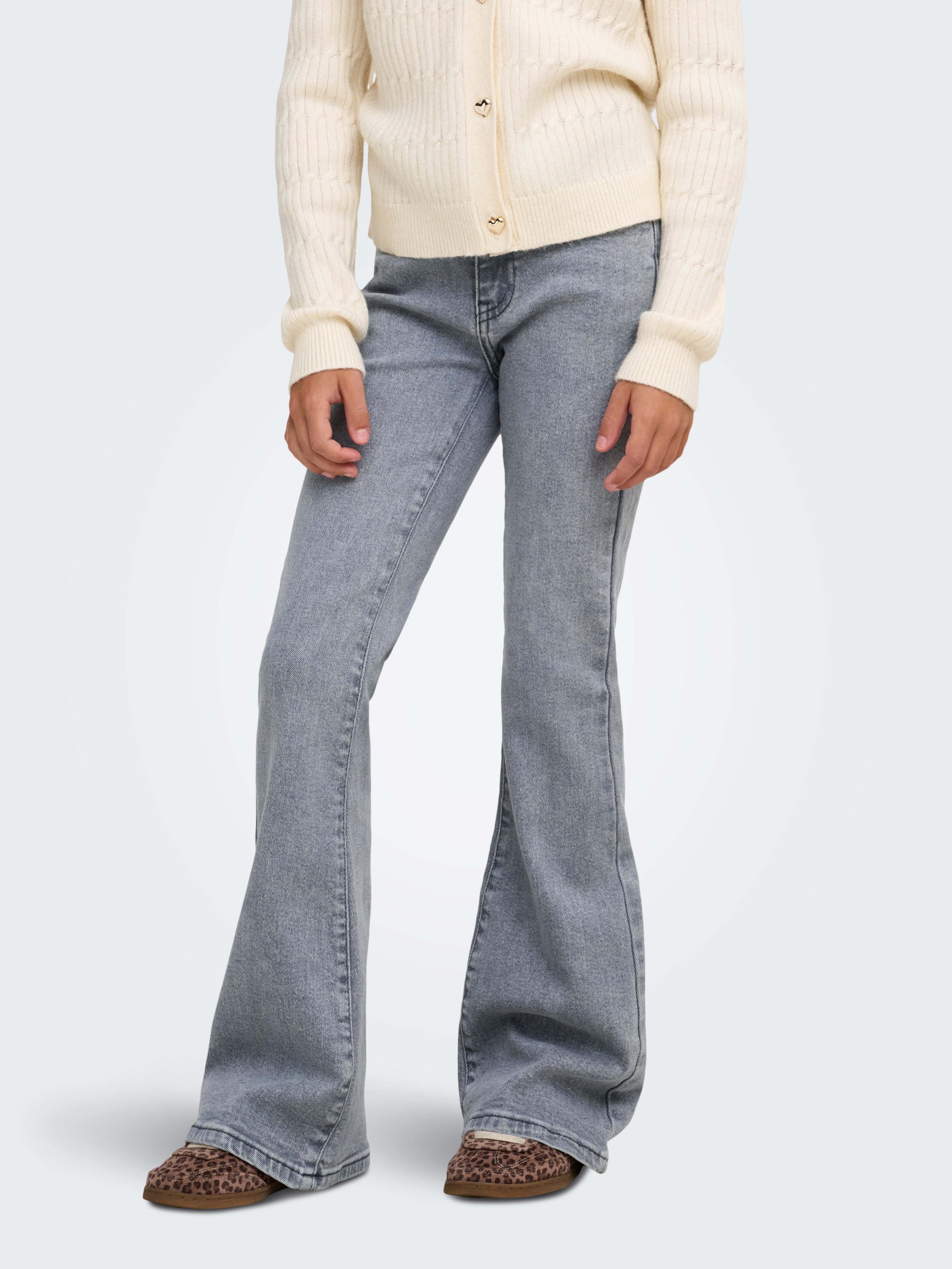 KIDS ONLY Bootcut-Jeans KOGJUICY REG FLARED REA708 DNM NOOS Baumwollmischung, ausgestellt