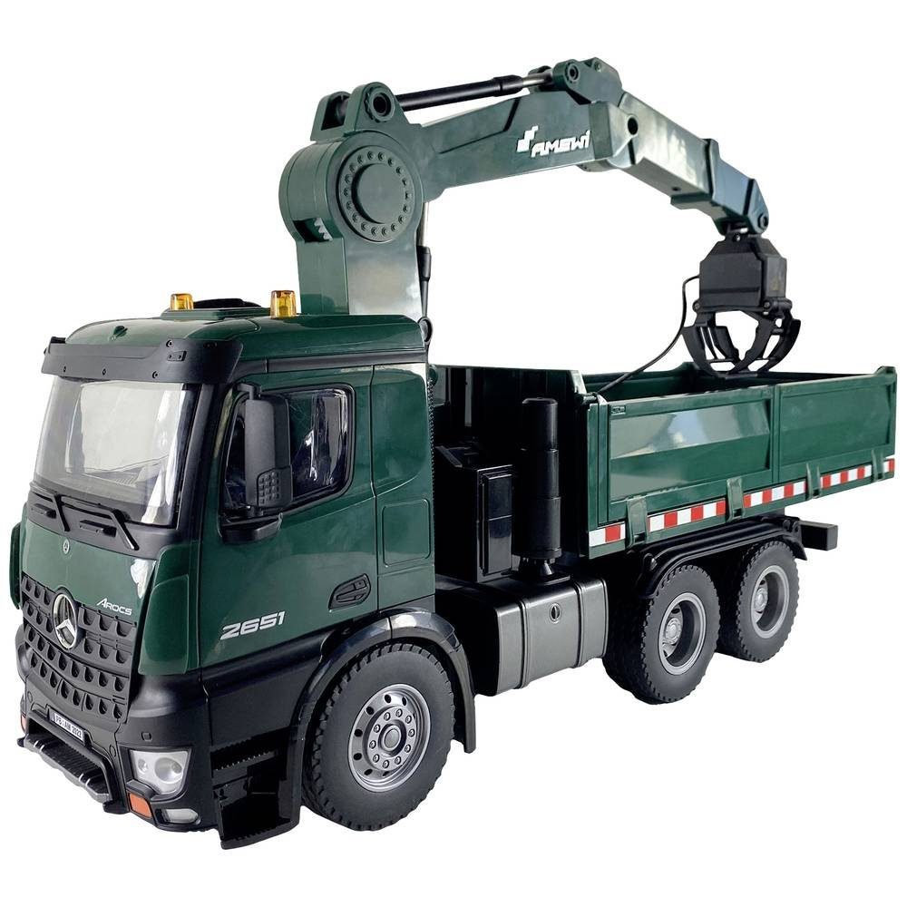 Amewi Modellbausatz Mercedes-Benz mit Kipper RTR 22568, inkl. Akku und Ladekabel, mit Geräuschefunktion, mit Lichteffekt