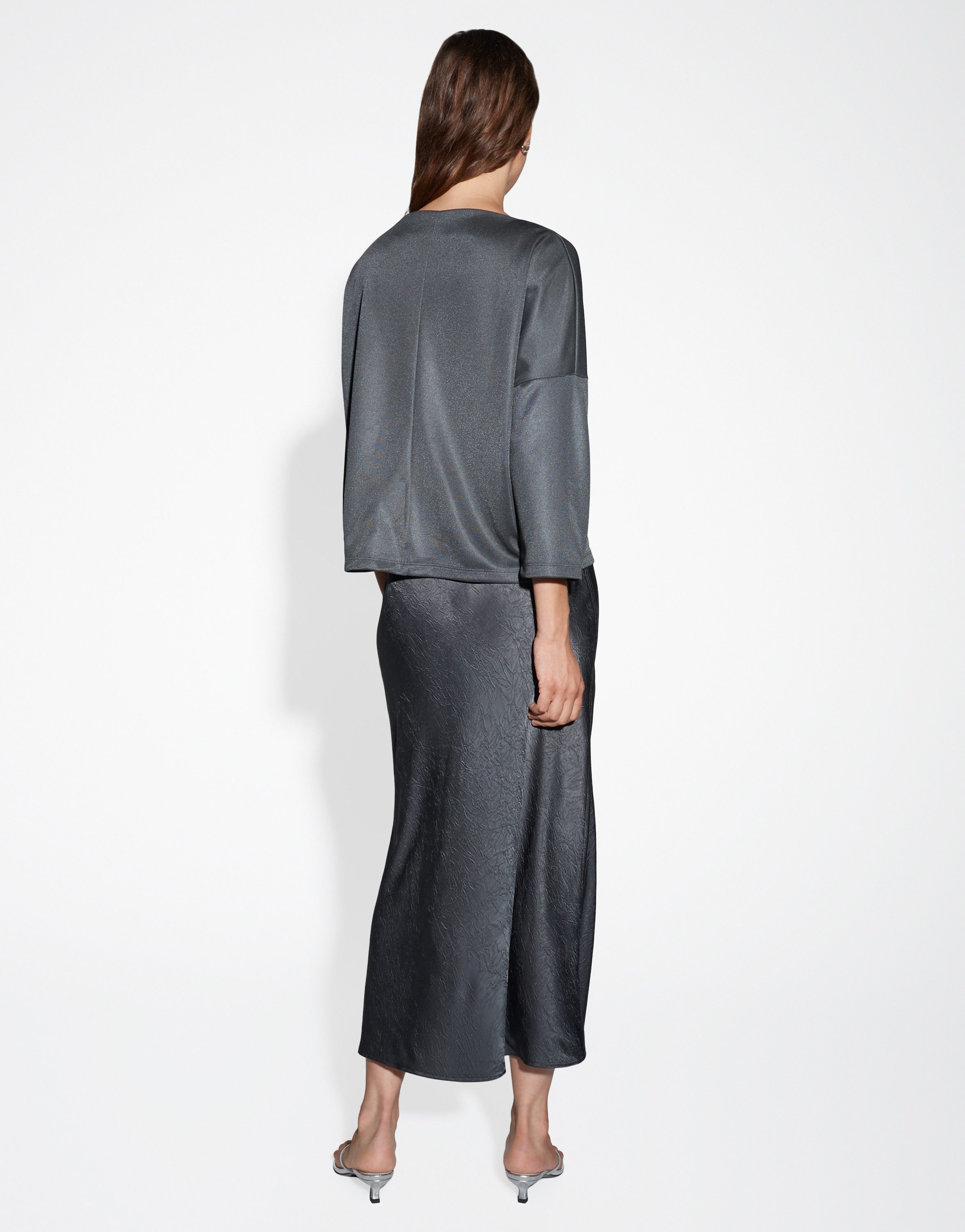 someday 3/4-Arm-Shirt KARITA PURE aus schimmernder Piqué Ware