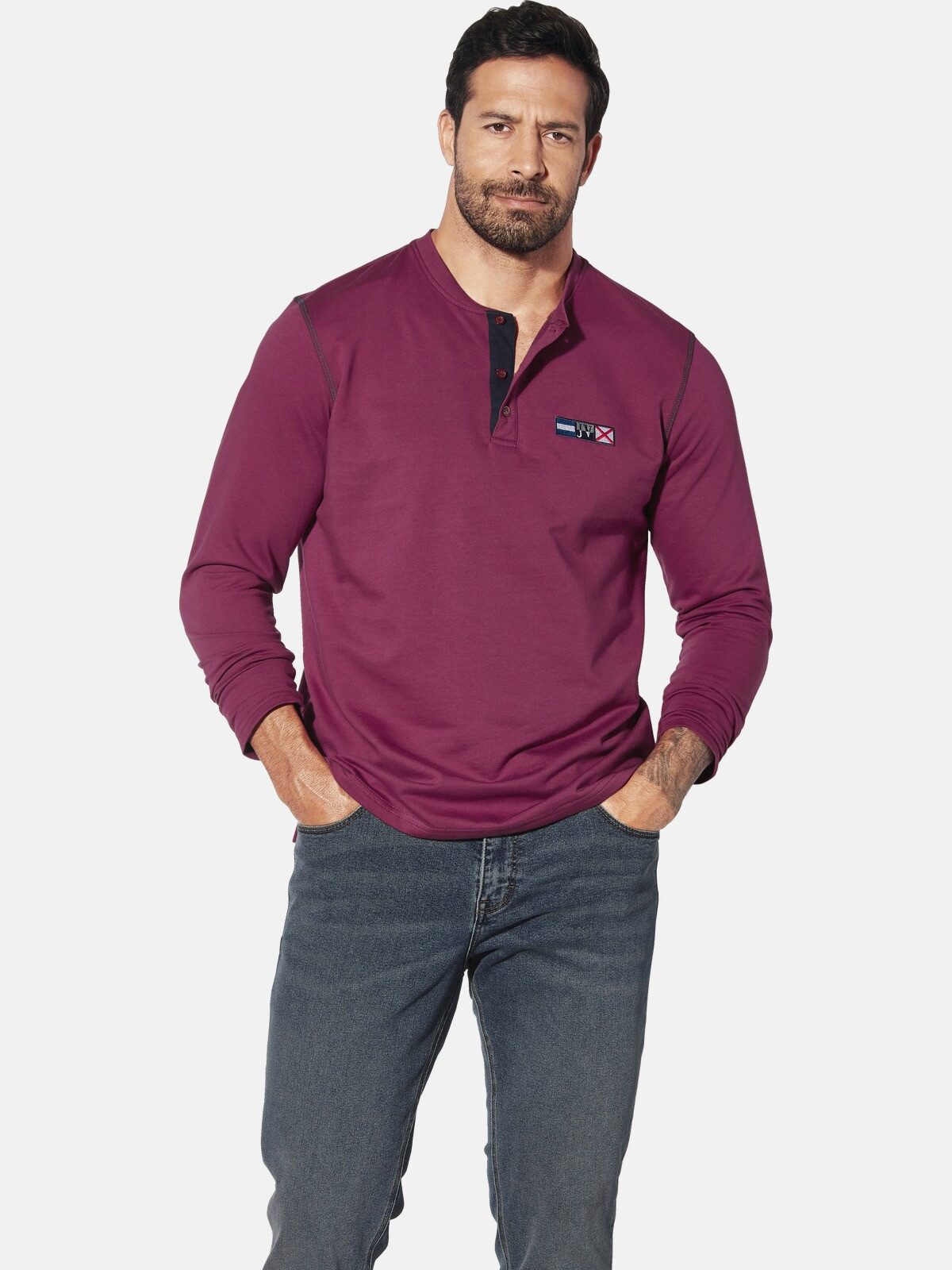 Jan Vanderstorm Sweatshirt JORNSEN mit JV-Stickerei günstig online kaufen