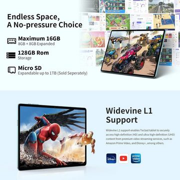 TECLAST Tablet (10,1", 128 GB, Android 13, M50hd android 13 tablet pc gaming tablet dual ai kamera wifi widevine)